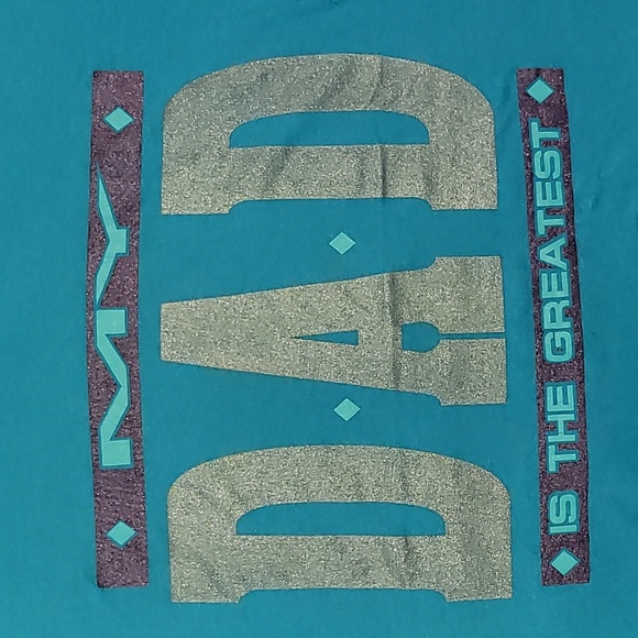 Vintage. Made in USA. Jerzees. MY DAD IS THE GREATEST.  Tee shirt size Large - Picture 6 of 15